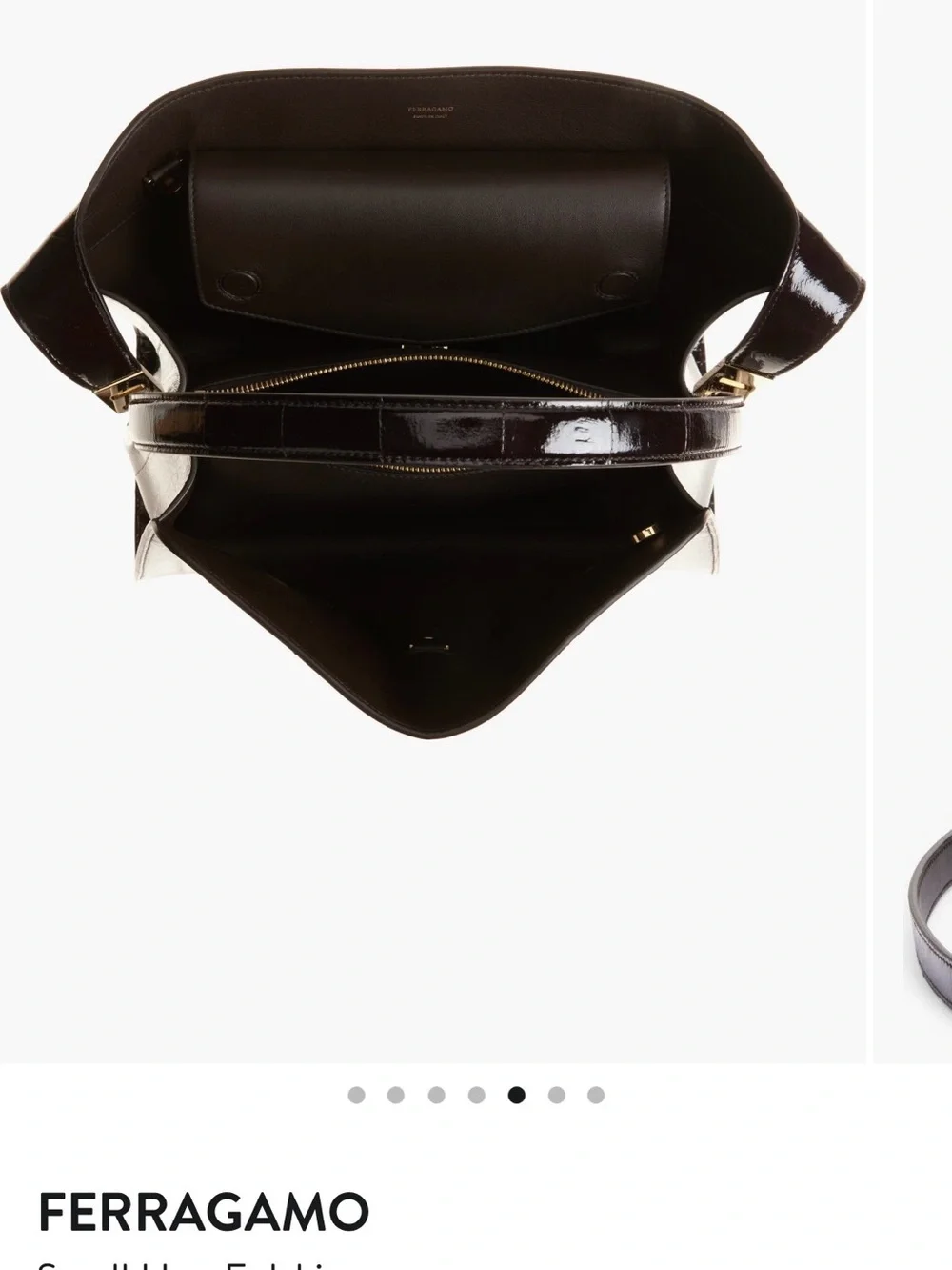 Salvatore Ferragamo Deep Burgundy Patent Shoulder Bag with Gold Hardware - Picture 13 of 14